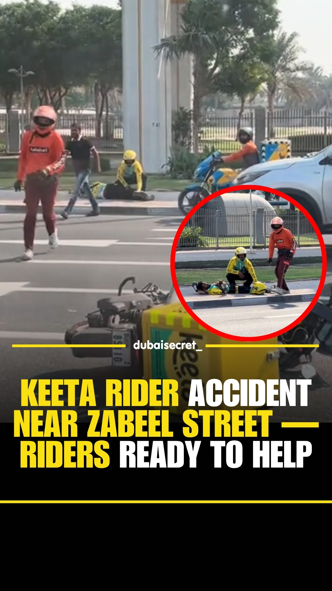 A Keeta rider met with an accident near Zabeel Street, and other ...