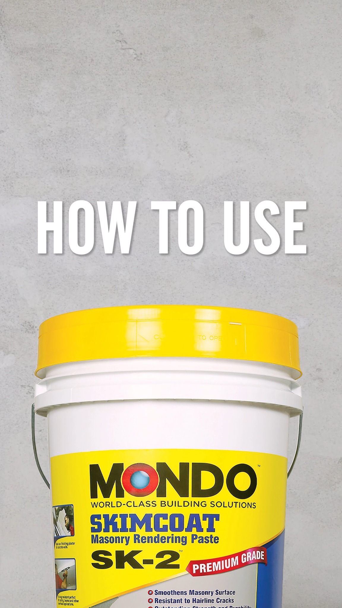 Skim coat application with Mondo Skimcoat Rendering Paste SK-2 step-by ...