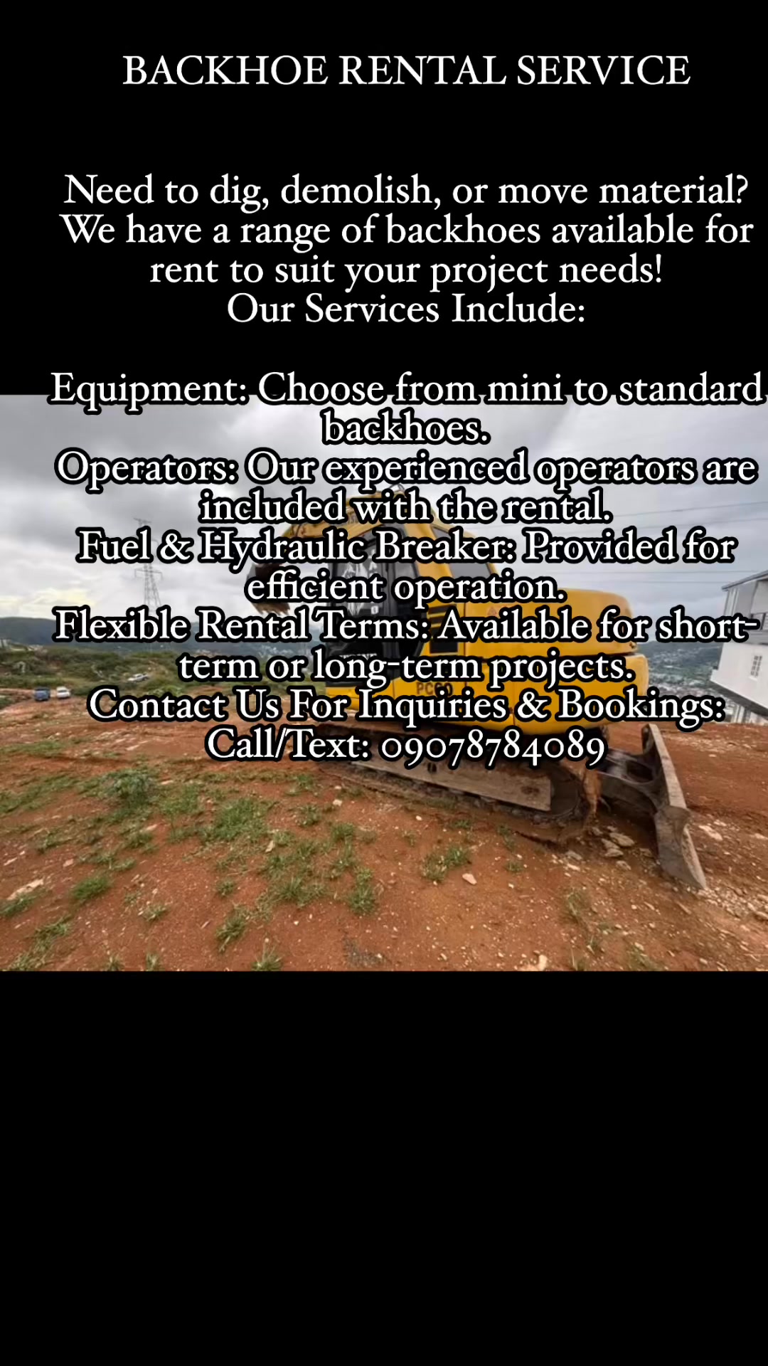 BACKHOE RENTAL SERVICENeed to dig, demolish, or move material? We have ...