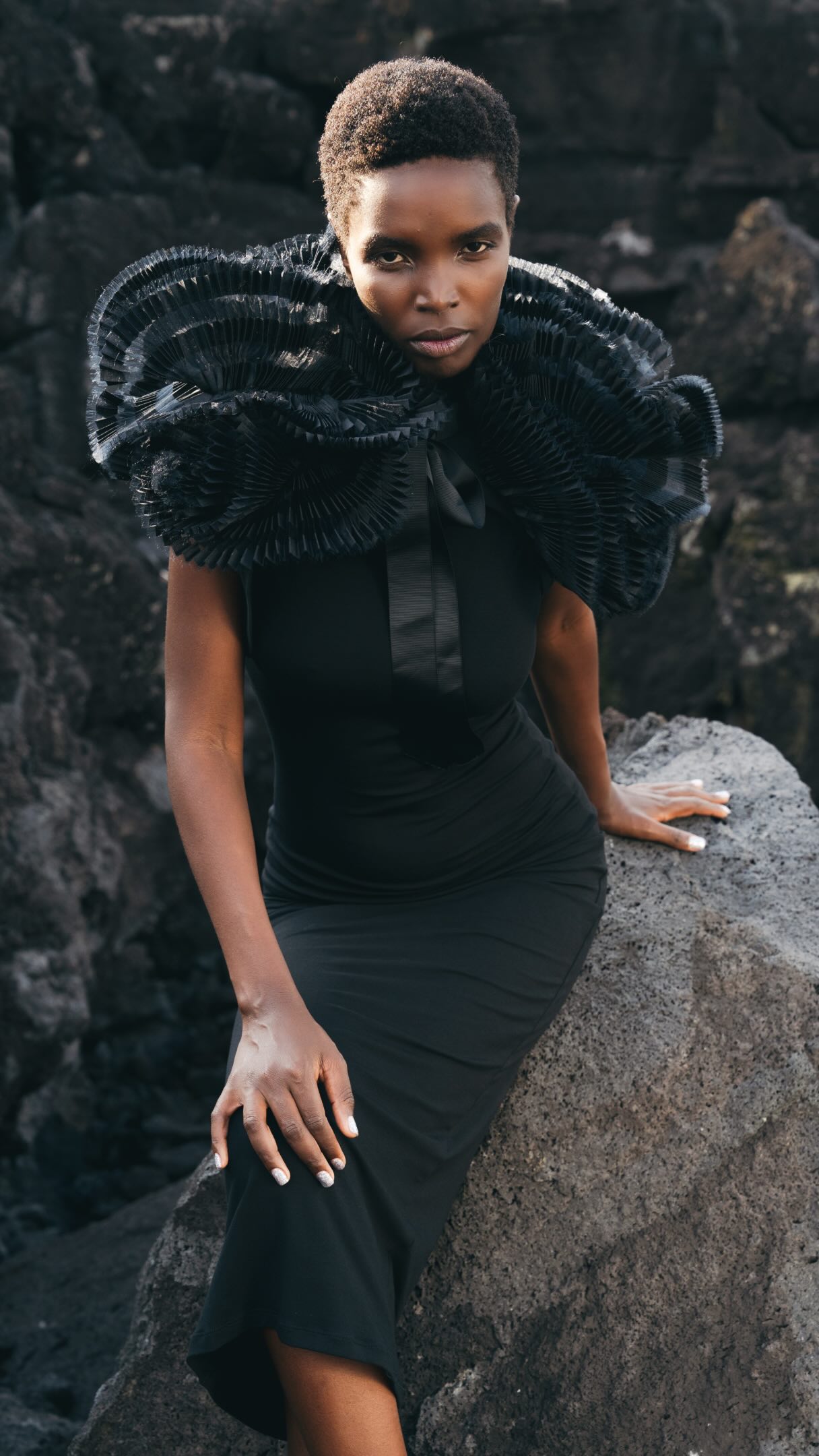 bali layered dress A statement that blooms beyond the ordinary., Sculptural pleats, dramatic layers, and a silhouette designed to transform the simplest look., See it at GINGERBALI.COM or tap the video to explore more., Tiered midi