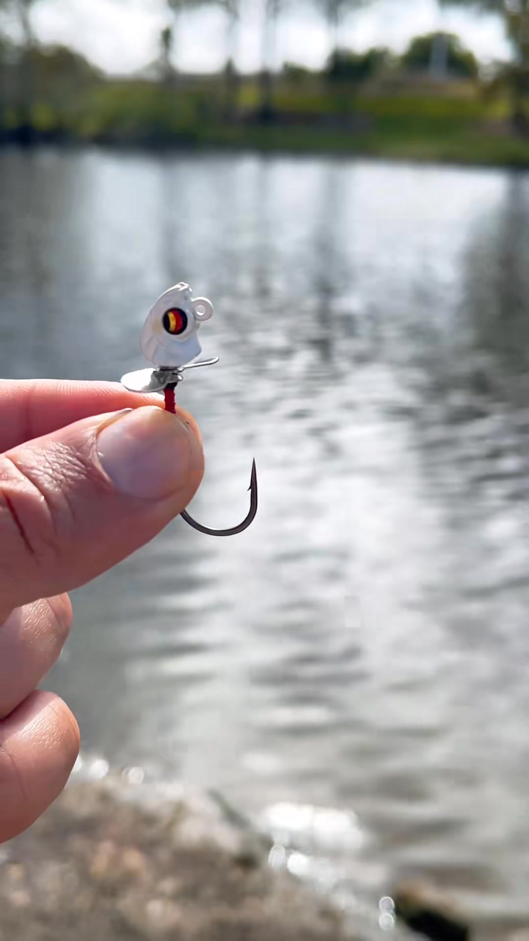 I made this lure up with the double spinners, a curly tail grub and t ...