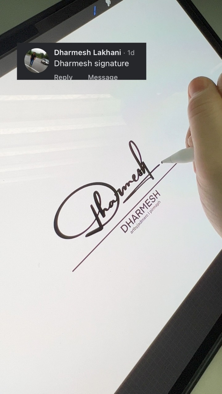 Dharmesh | #artbyjadmerc #signatureart #signature #signaturedesign # ...