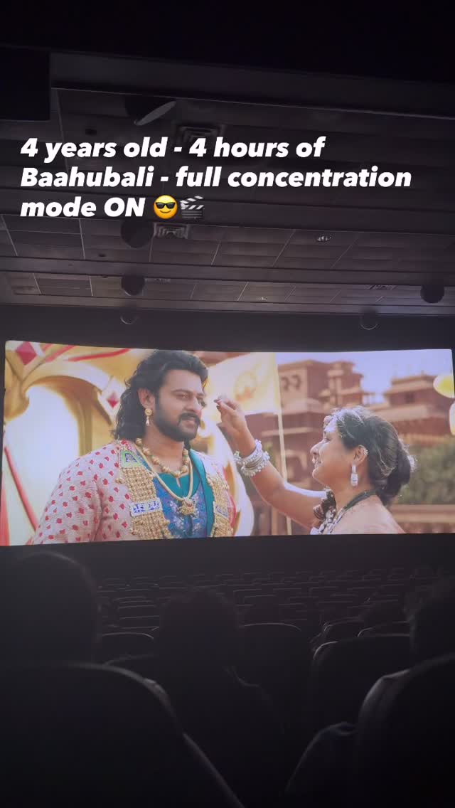 4 years old - 4 hours of Baahubali - full concentration mode ON 😎🎬 # ...