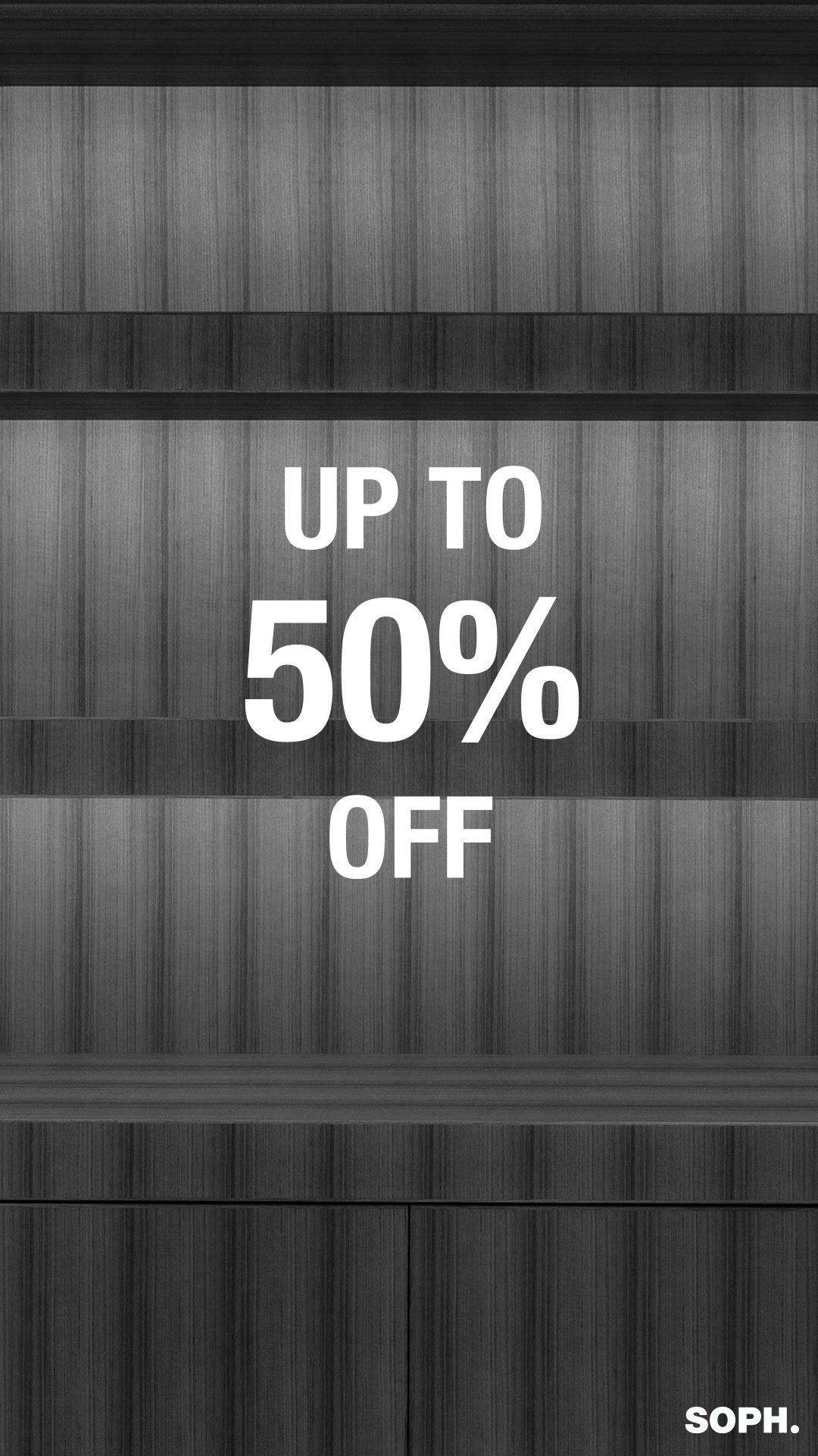 SOPH. | ARCHIVE SALE 開催中のアーカイブセールが 50%OFF にマーク