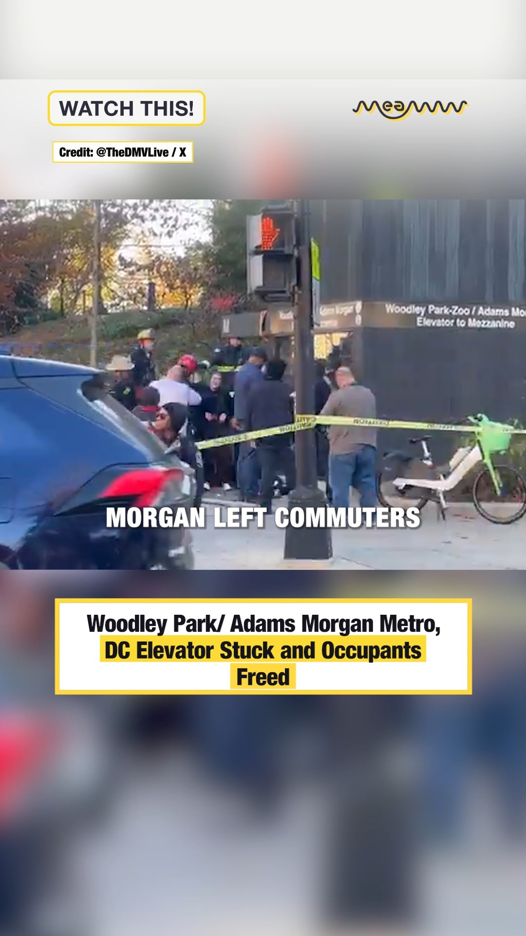 Woodley Park/ Adams Morgan Metro, DC Elevator Stuck and Occupants Freed ...