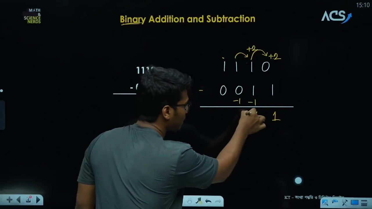 Rakib Bhai এর থেকে শিখে নাও ICT এর Binary Addition এবং Subtraction 😎 ...