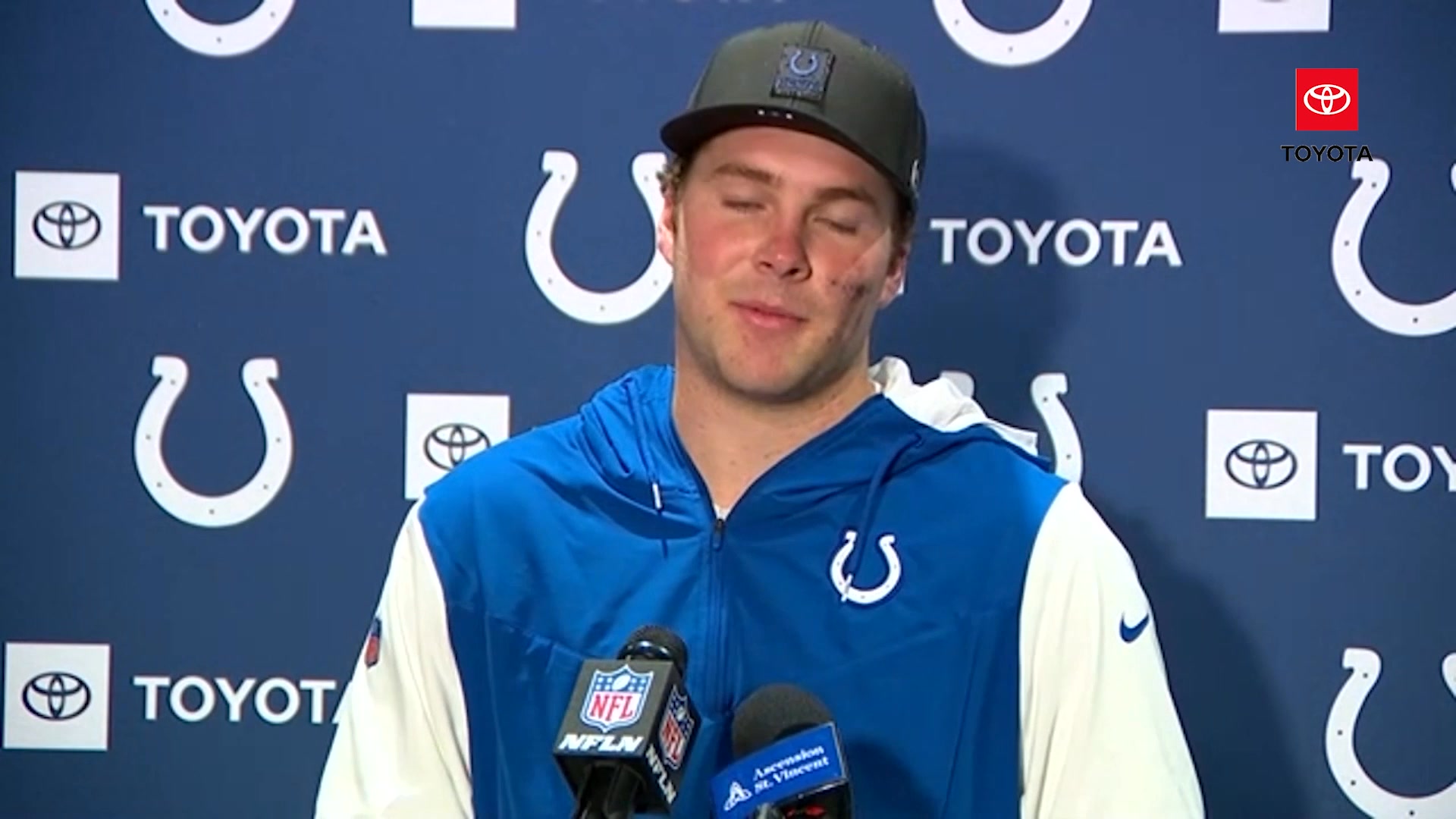 Riley Leonard spoke to the media after the team's loss in jacksonville ...