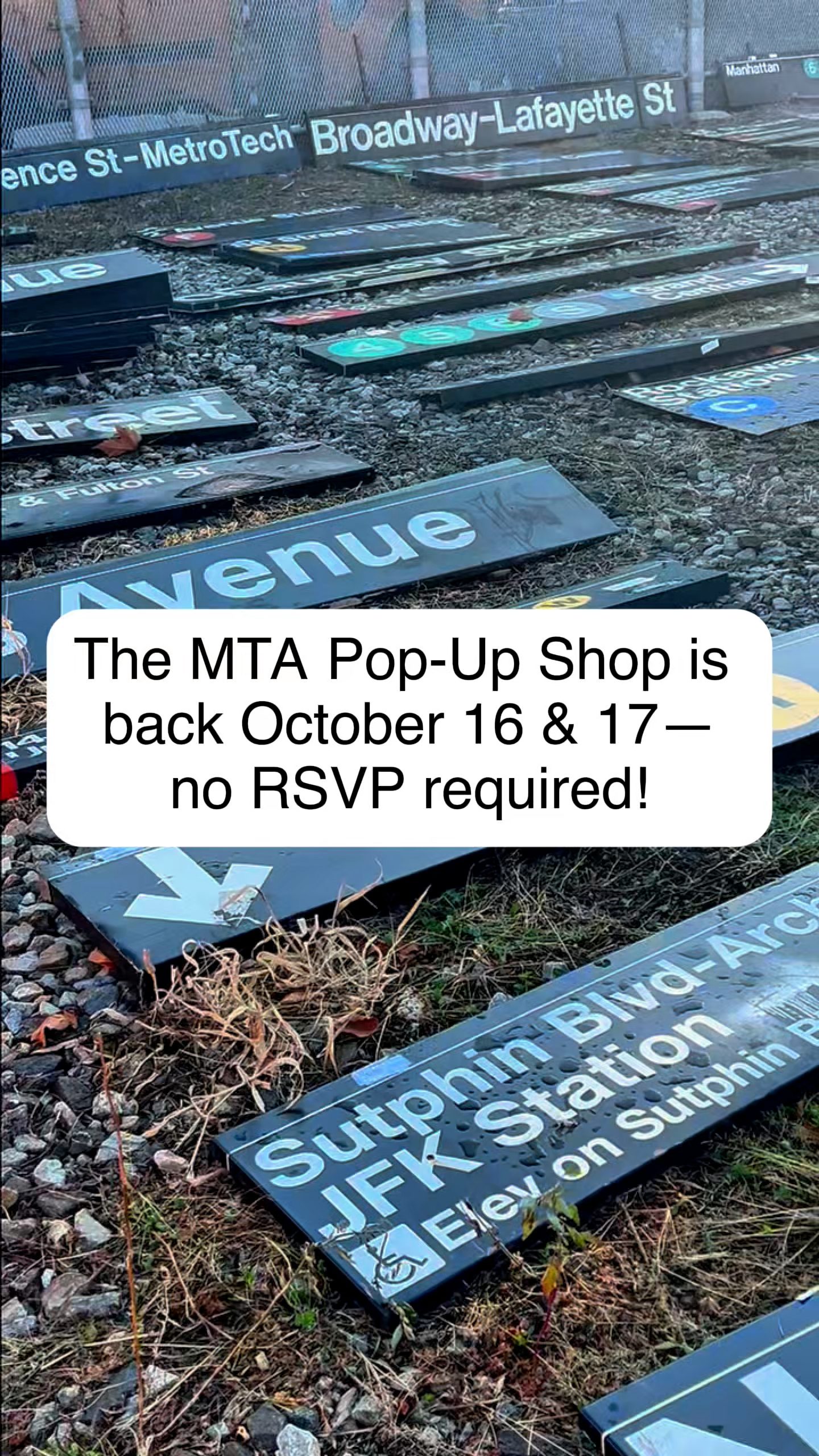 The MTA Memorabilia & Collectibles Pop-Up Shop is back! This is a