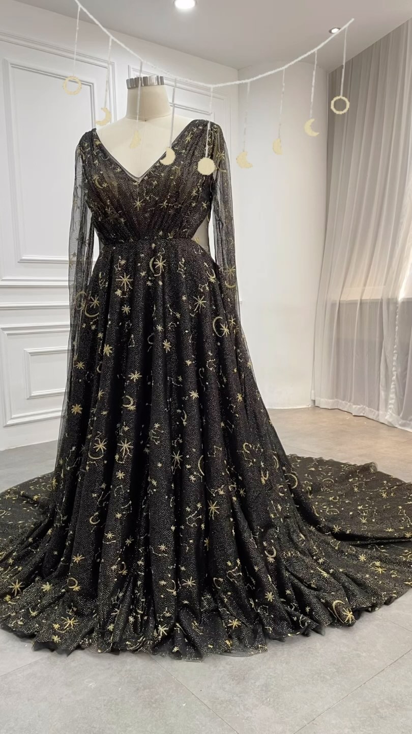 black celestial wedding dress Where to find a with no sleeves for a 2028 wedding? womens homecoming dresses Wedtrend colorgrp-52787 Pleated Tulle Bodice Color:Butter Yellow