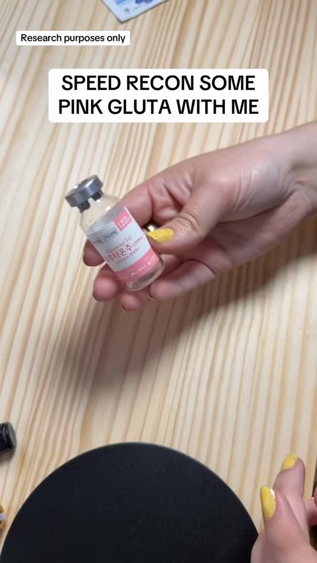 Here's a quick visual on reconstituting Korean glutathione (pink gluta). Glutathione is a naturally occurring antioxidant that plays a role in cellular health, detoxification, an