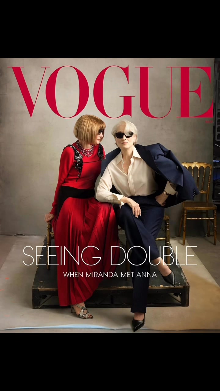 Anna Wintour and Meryl Streep on the cover of Vogue's May 2026