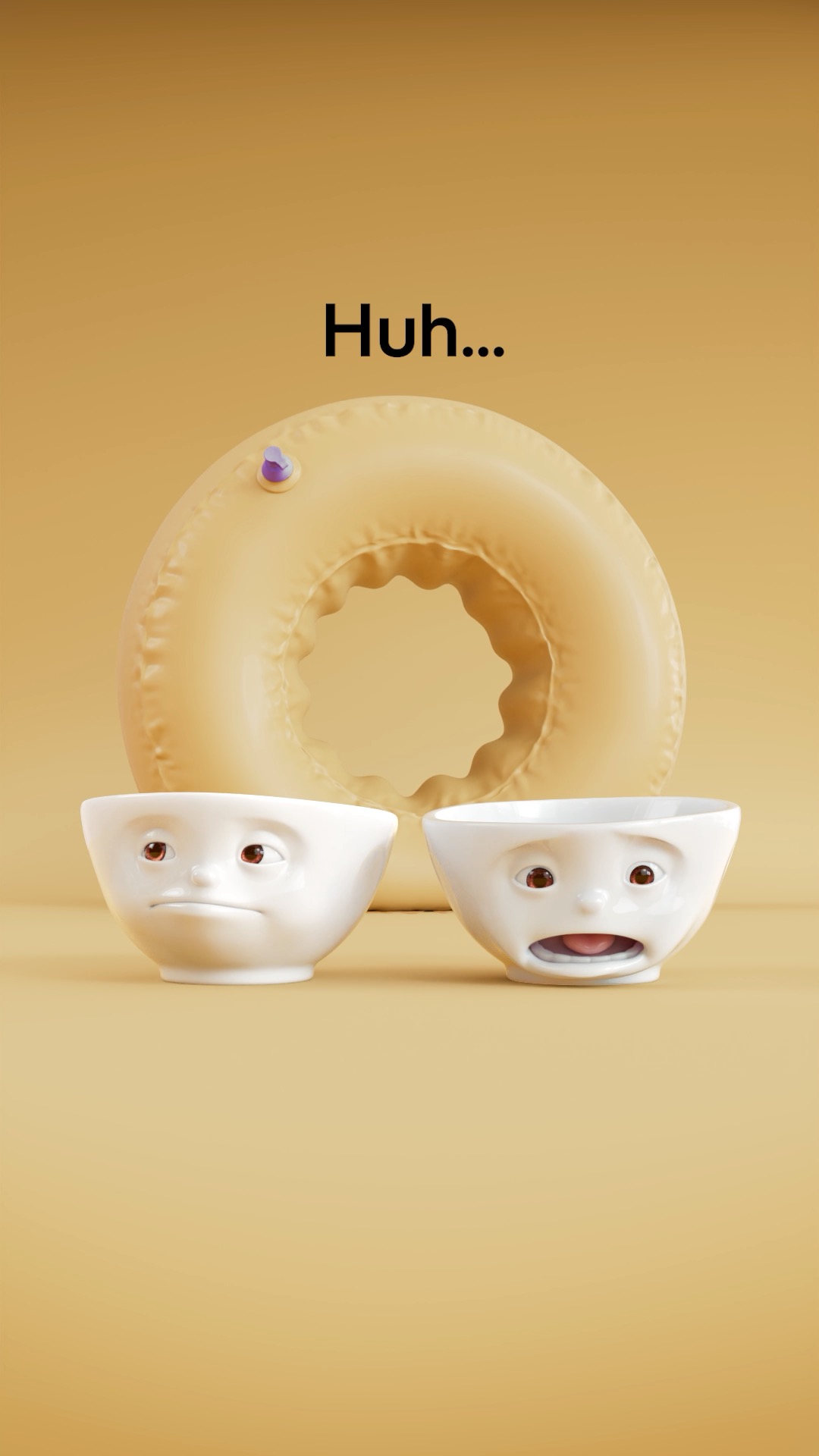 When life gives you a breakdown, our FIFTYEIGHT bowls find the silver lining! , Watch our hilariously optimistic little porcelain characters turn a roadside disaster into an unexpected adventure. ,