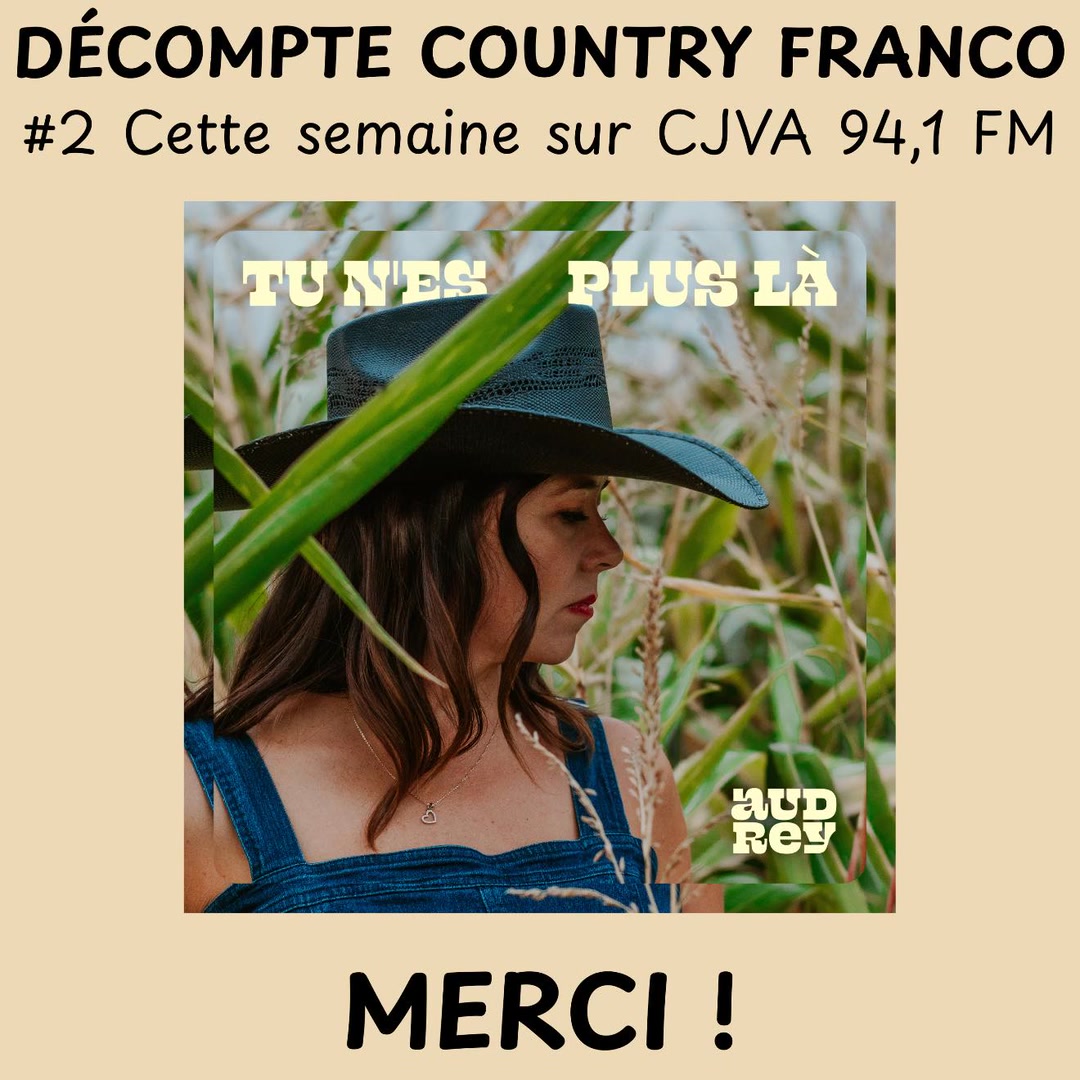 Wowwww! Ma chanson « Tu n’es plus là » est maintenant #2 au décompte ...