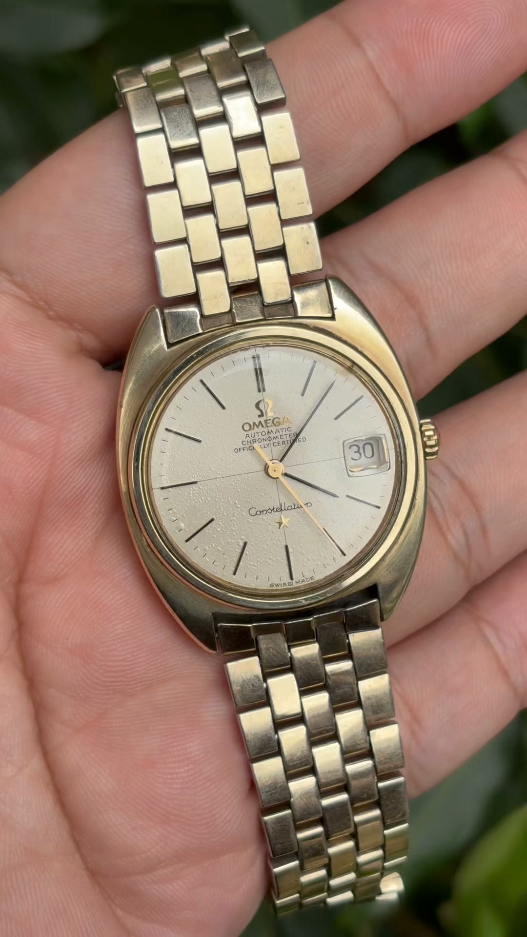 Omega Constellation 18K yellow gold day date ref 168.019, circa