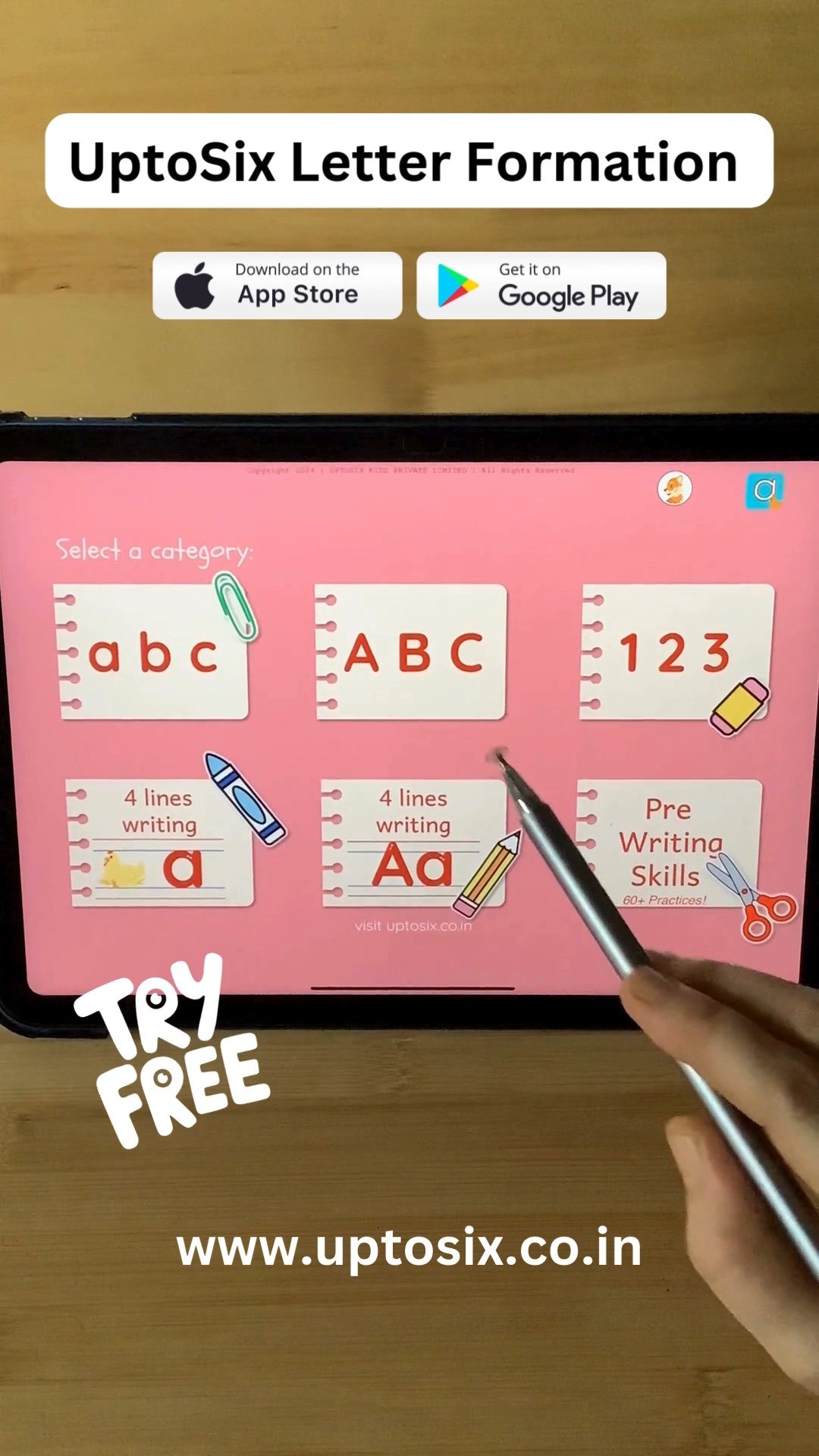 UptoSix Letter Formation App. Teach your child to write letters and ...
