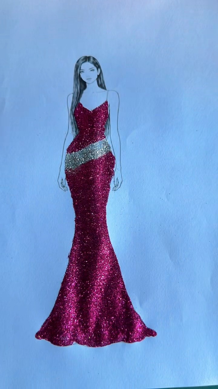 glitter dress aesthetic DIY 💃, #fbreels #aesthetic #fypシ #glitterart #handmade #diy #crafts #dressup | Marin Jahan S (8)