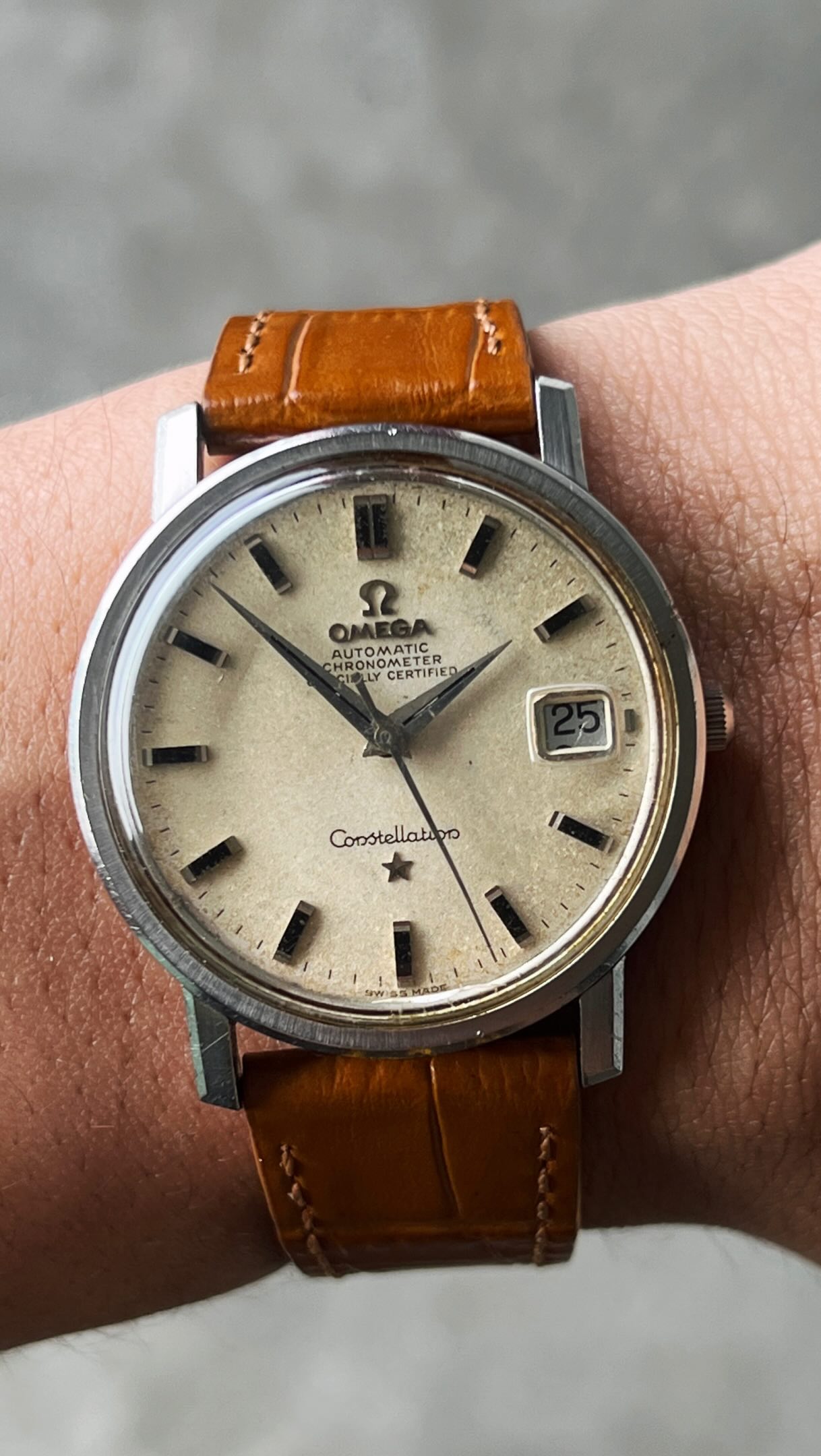 Omega Constellation 18K yellow gold day date ref 168.019, circa