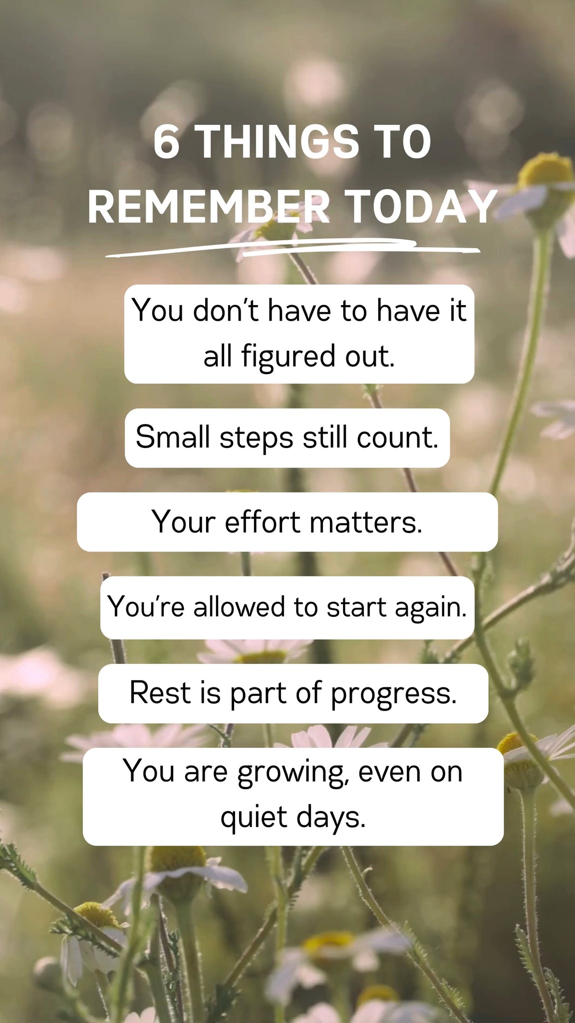 1. You don’t have to have it all figured out. 2. Small steps still ...