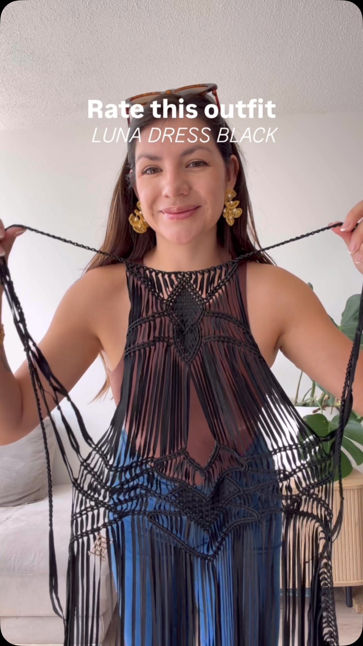 🖤Luna dress black is such a dream 🌸🤩💕 , Shipping macrame dresses from Miami Florida , Munai is a slow fashion brand based in Miami Florida USA creating crochet accessories for women who want to feel 