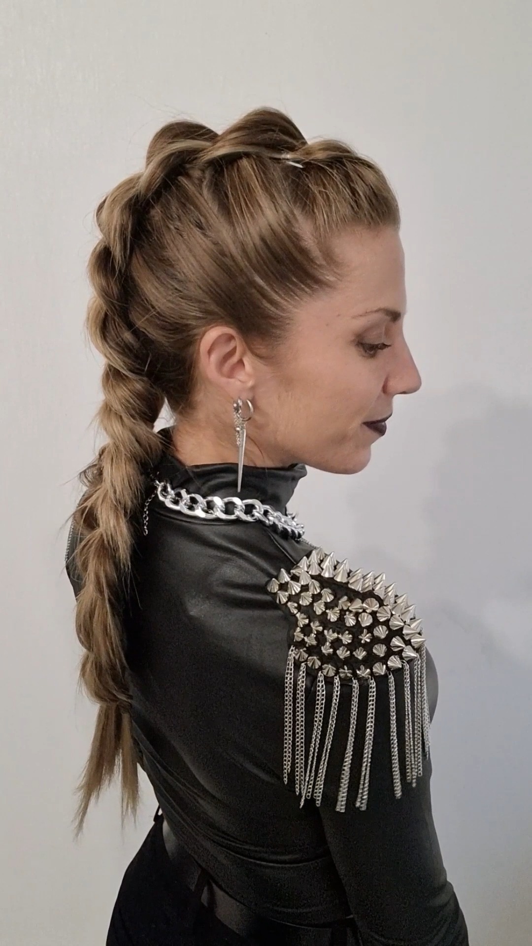EASY RUMI BRAID HAIRSTYLE 💜😈 #hairstyling #hairtutorial #hairstyles # ...