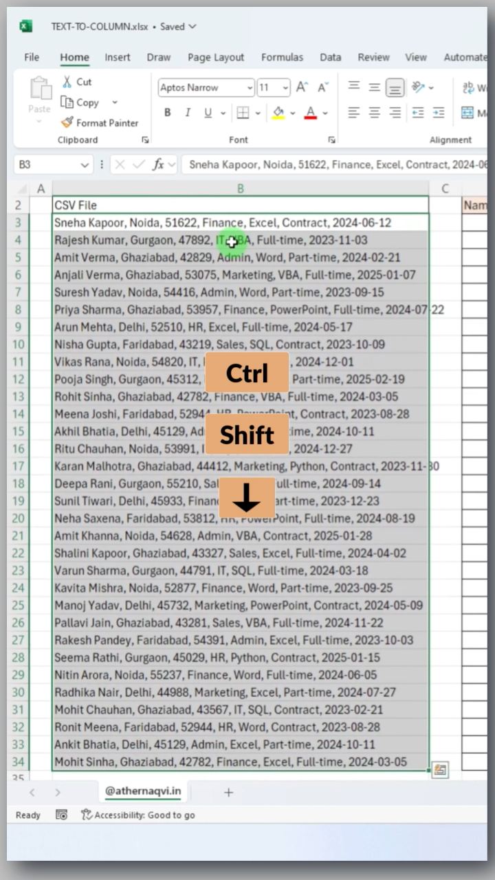 Tired of messy Excel data in one column? 😩 Here’s a game-changing trick ...