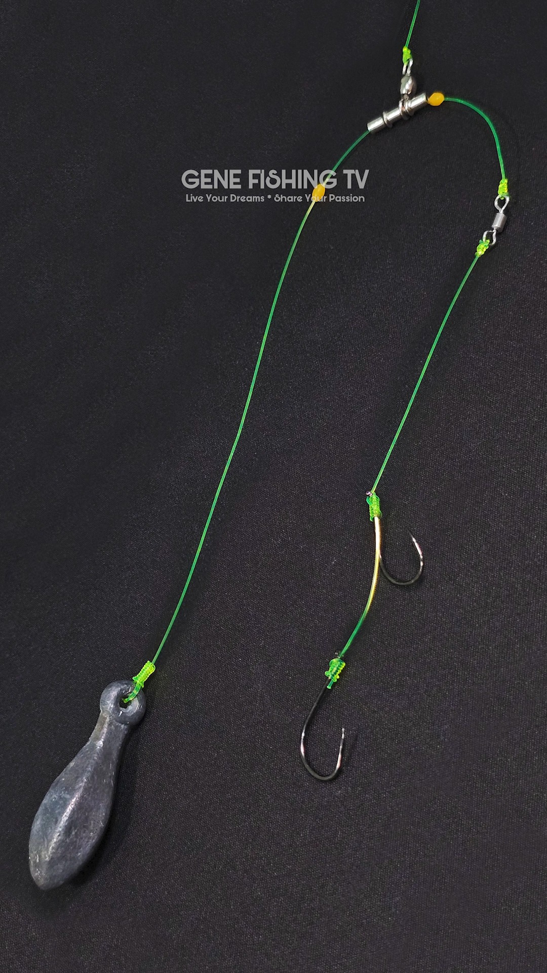 2 hooks on a fishing line 2-Hook Chicken Rig 10/0 Circle - 300lb - Luminous Beads Snapper (2 Hook)  Fish