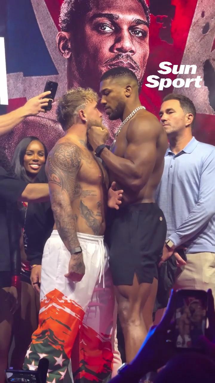Jake Paul and Anthony Joshua's final face off was seriously explosive 😳 ...
