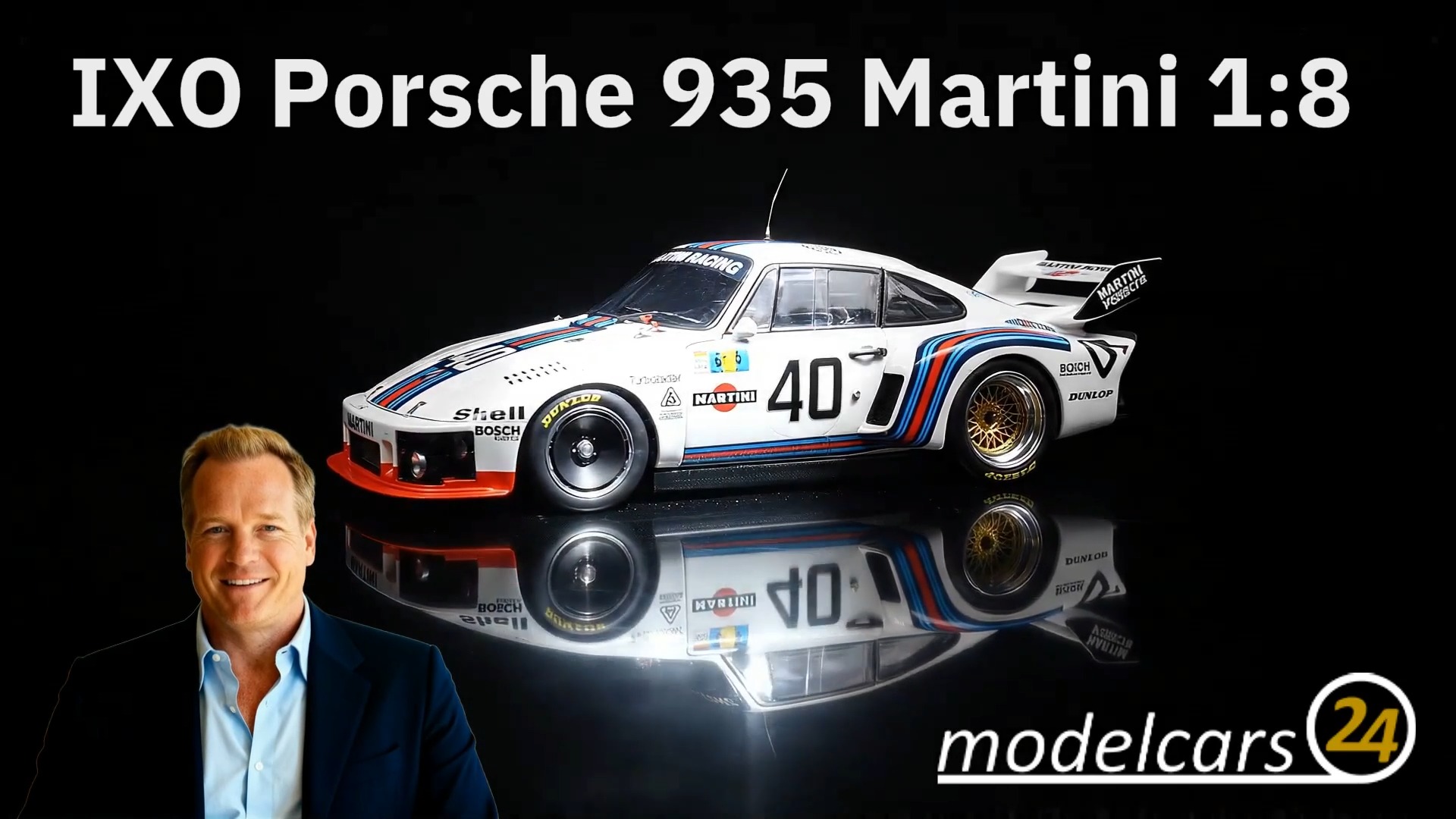 IXO Porsche 935 Le Mans 1976, No. 40 Martini Model Kit – 1:8 Scale