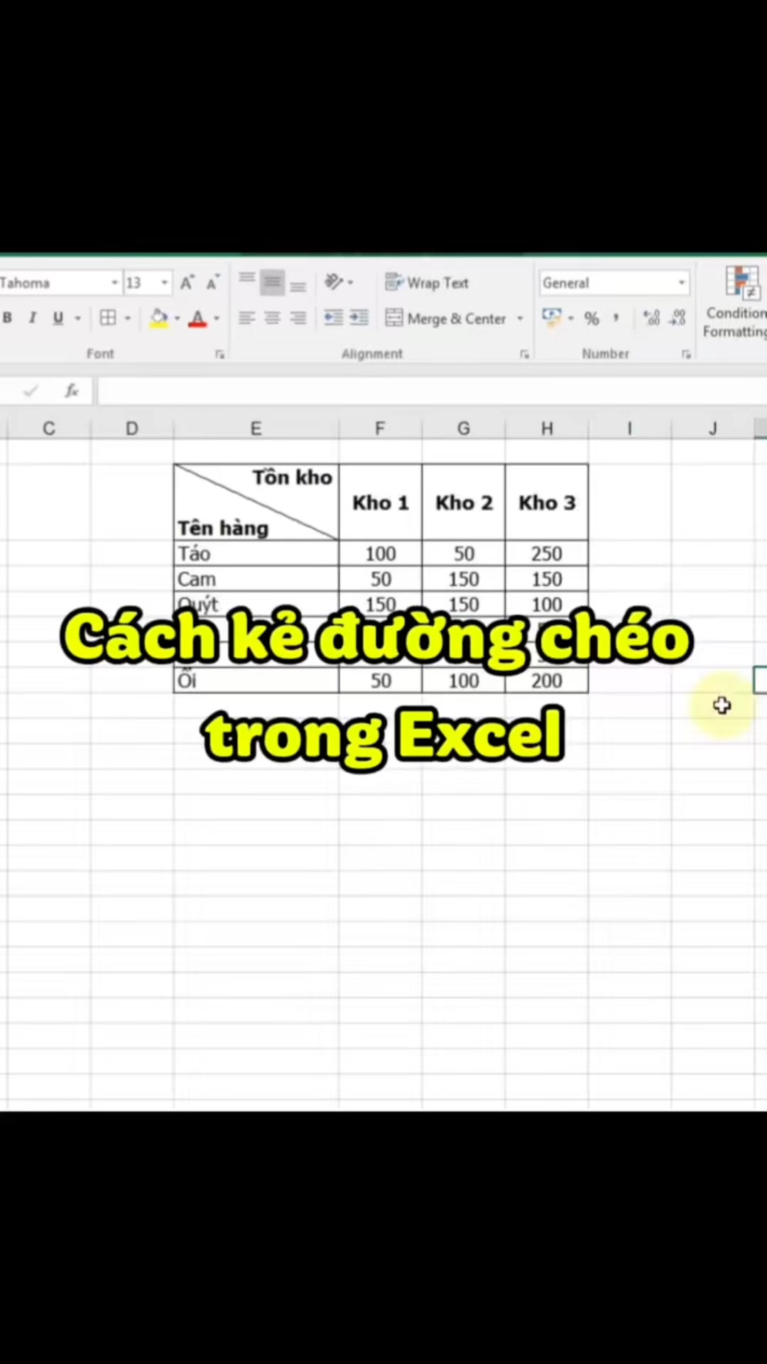 Cách kẻ đường chéo trong excel #Excel #exceltips #chéo | Chuyên trang ...
