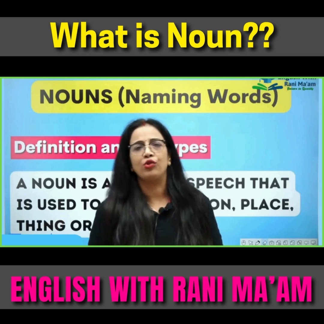 What are Nouns? | Grammar | English With Rani ma'am #grammar # ...