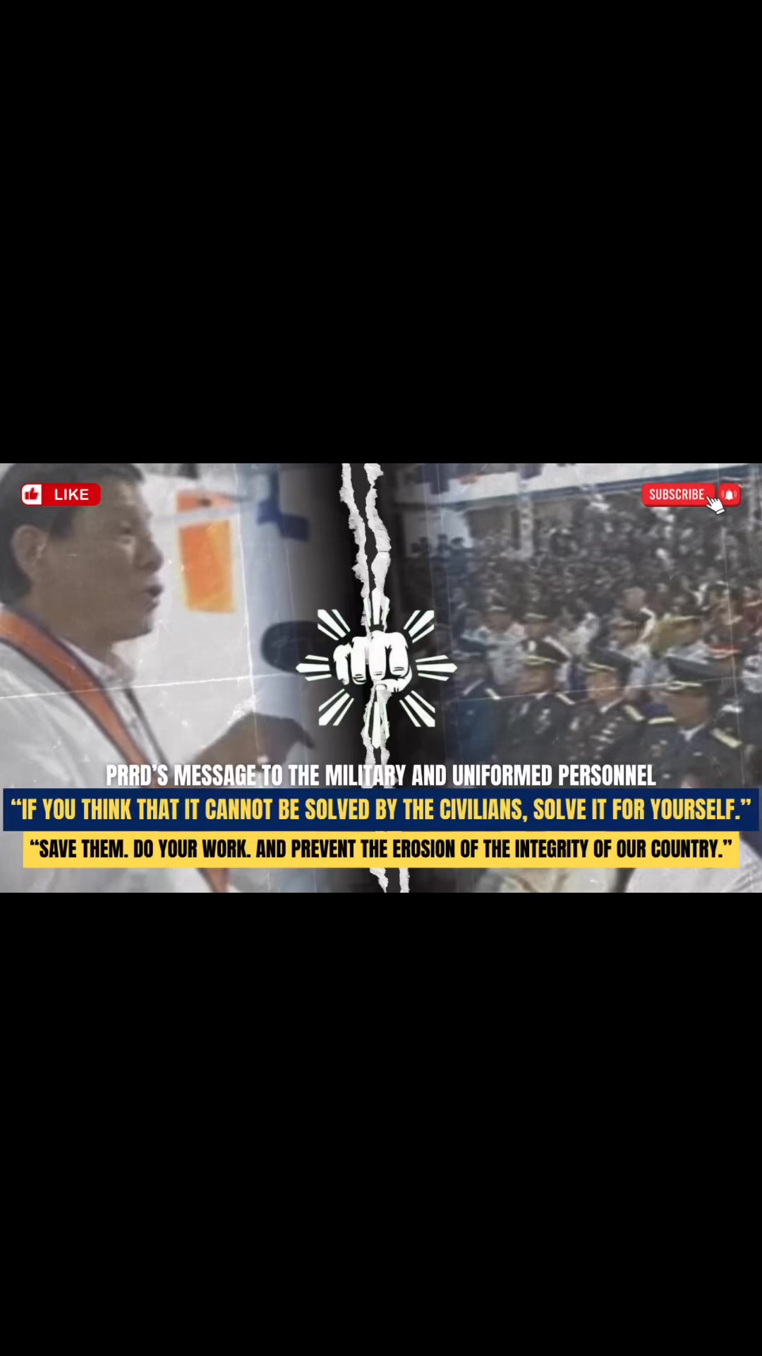 On this day in 2016...PRRD delivered a powerful message (challege) to ...