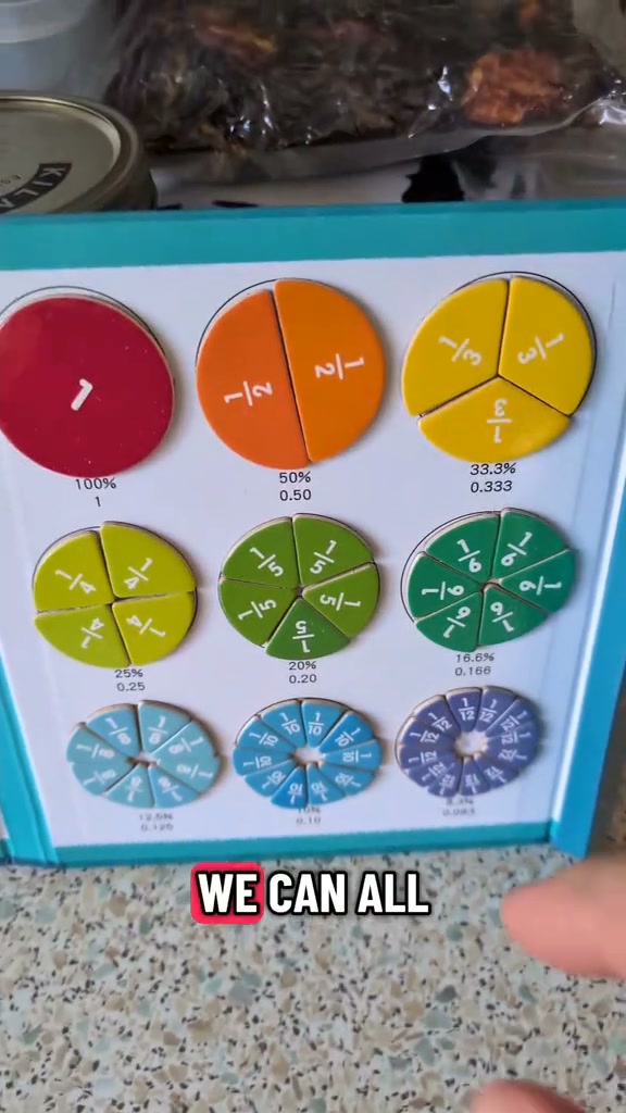 Jeu Magnétique De Fractions Liekadijiae – Puzzle éducatif Pour Apprendre Les Fractions à L'école Primaire