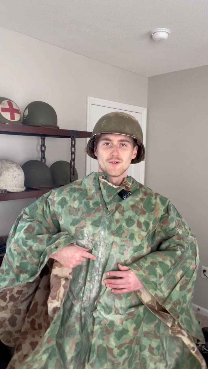 First piece of original WWII camo ✓. #wwii #history #unboxing