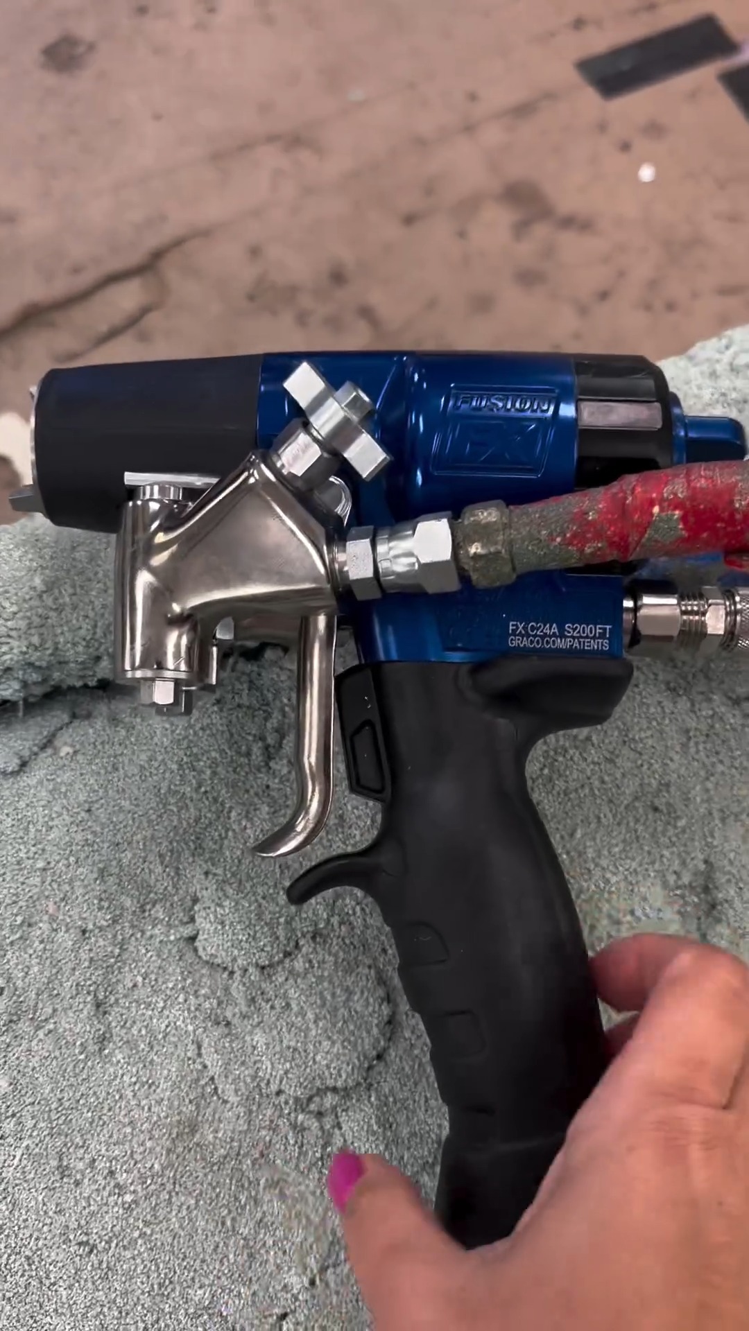 Testing out the brand new #graco Fusion FX gun! Over 30% lighter