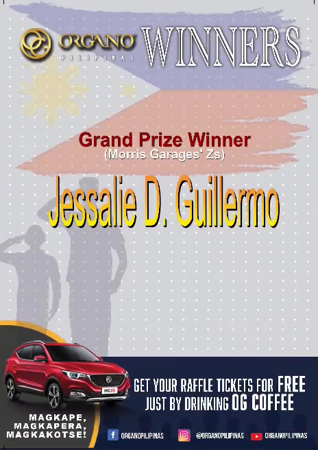 CONGRATULATIONS TO ALL THE WINNERS! ORGANO PILIPINAS Raffle Draw June ...