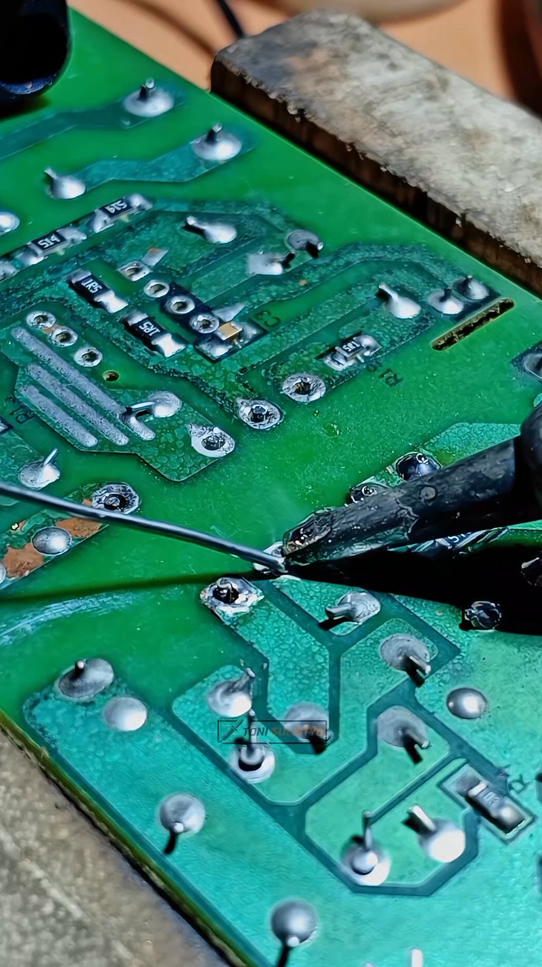 Installing trafo acmatic power suplay #component #pcb #replacement ...