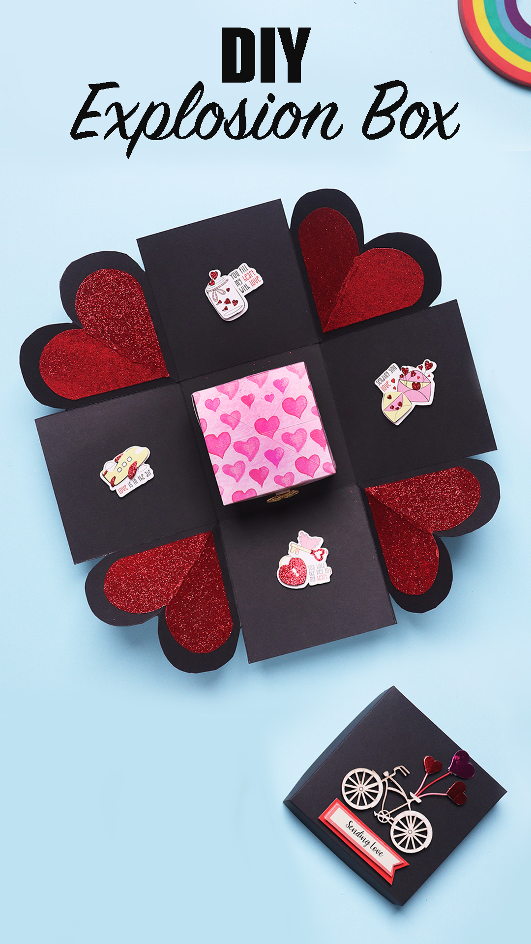 How to make explosion gift box 🎁 💥 ️ #papercrafting #giftbox # ...