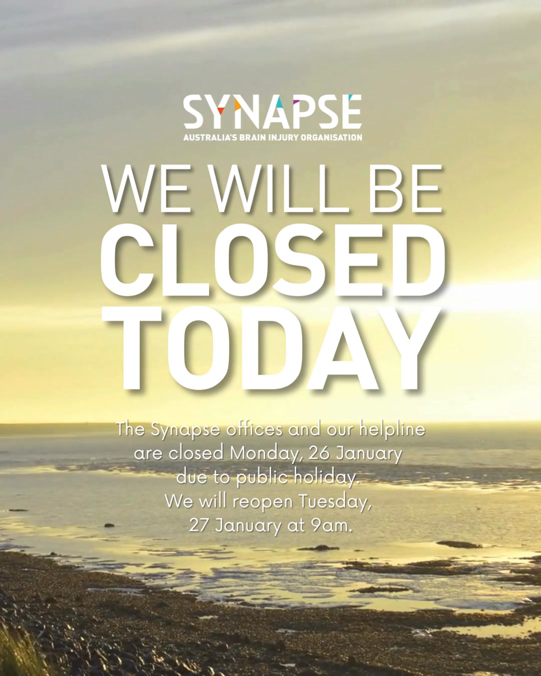 The Synapse offices and our helpline are closed Monday 26 January due ...