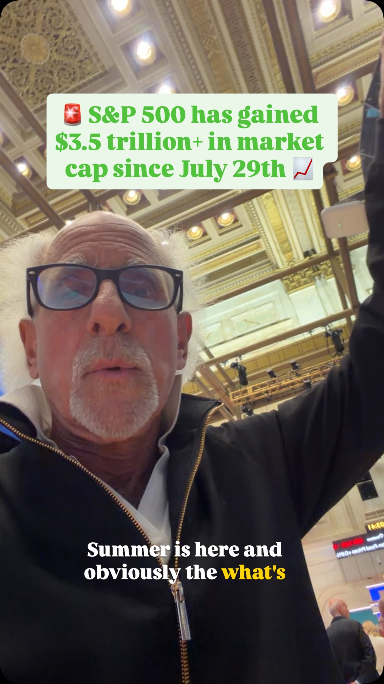 🚨 S&P 500 has gained $3.5 trillion+ in market cap since July 29th 📈