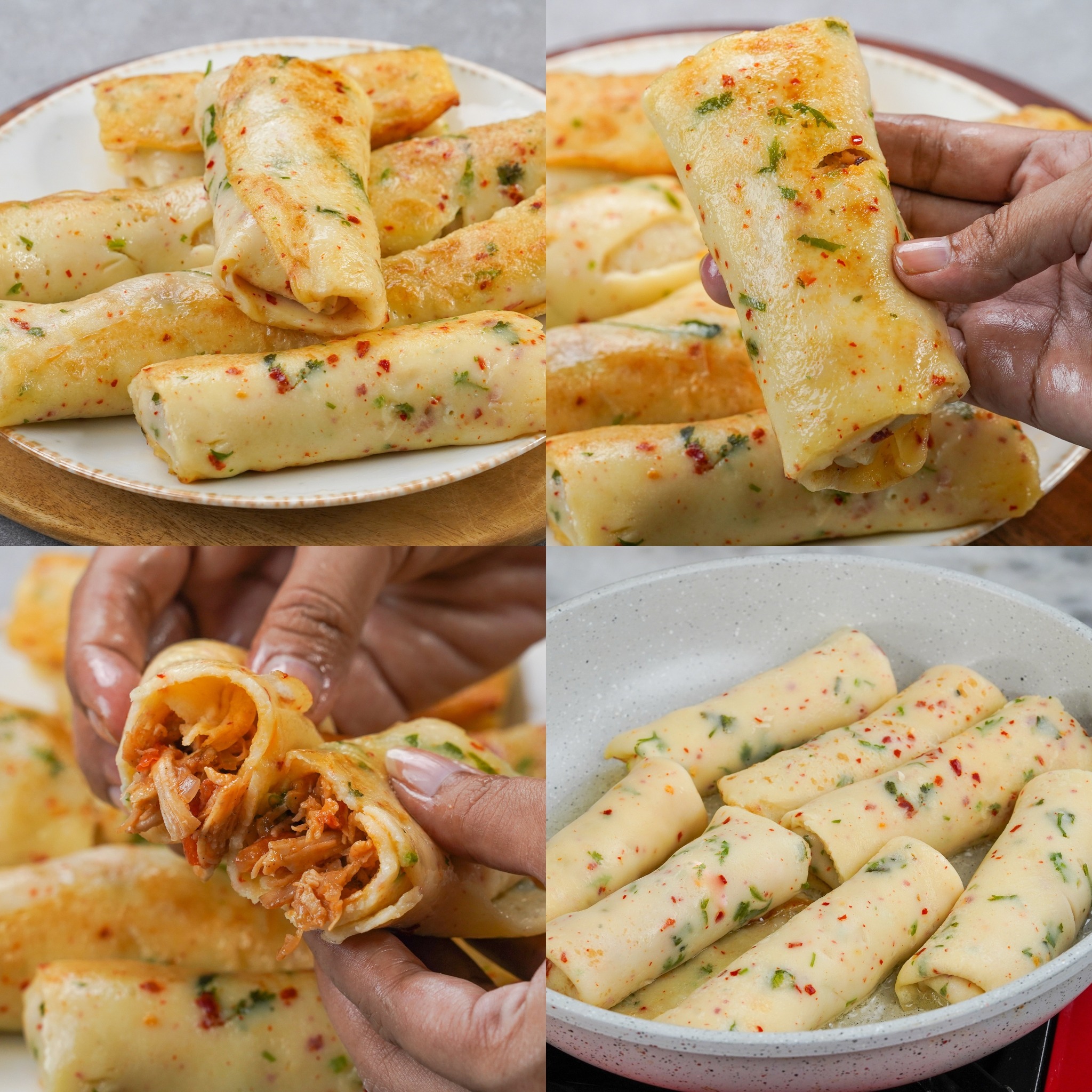 Crepe Chicken Roll Recipe | Perfect for Lunch Box & Tiffin Box | Easy ...