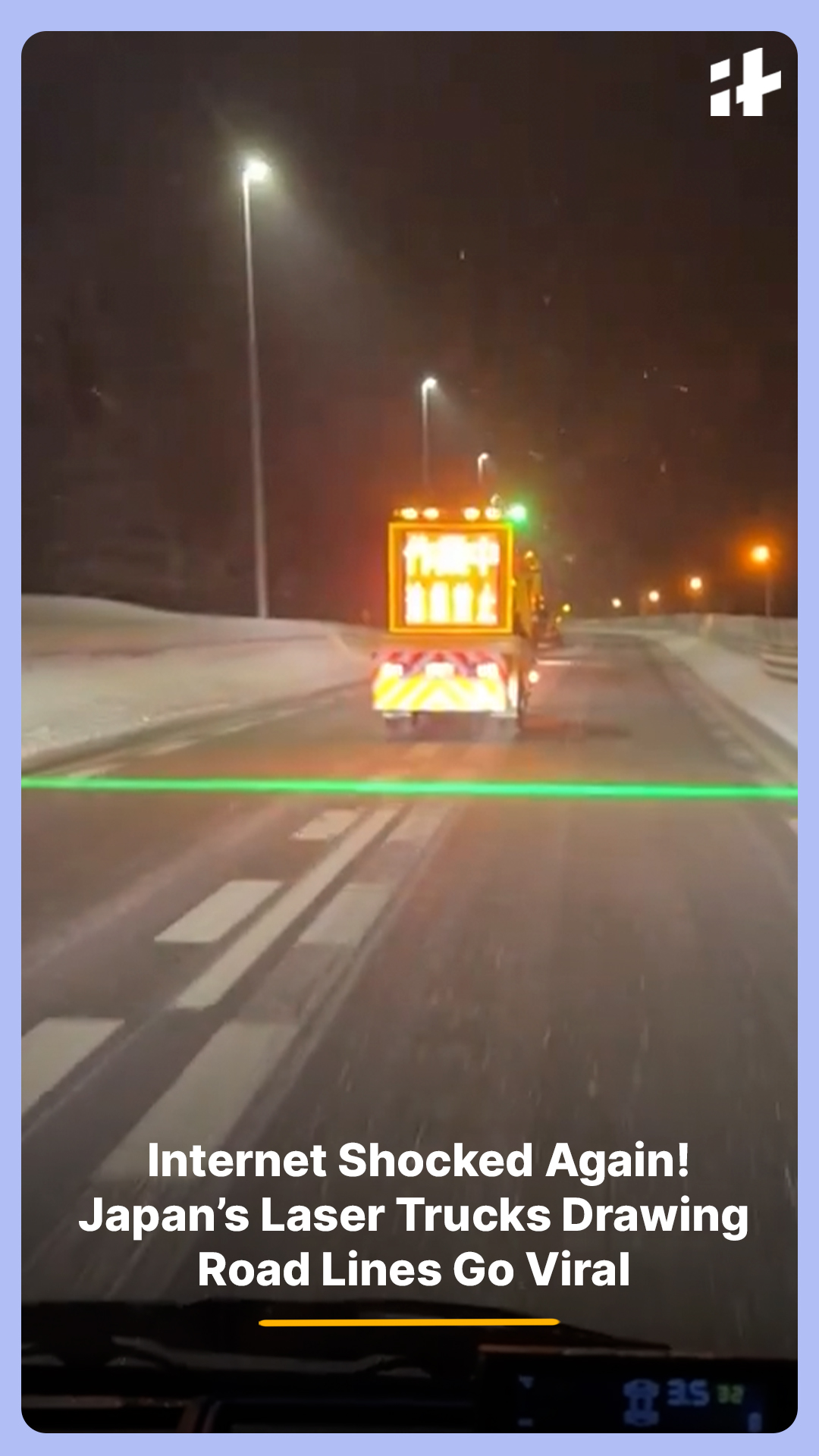 An old video of Japan’s laser-guided trucks drawing no-passing road ...