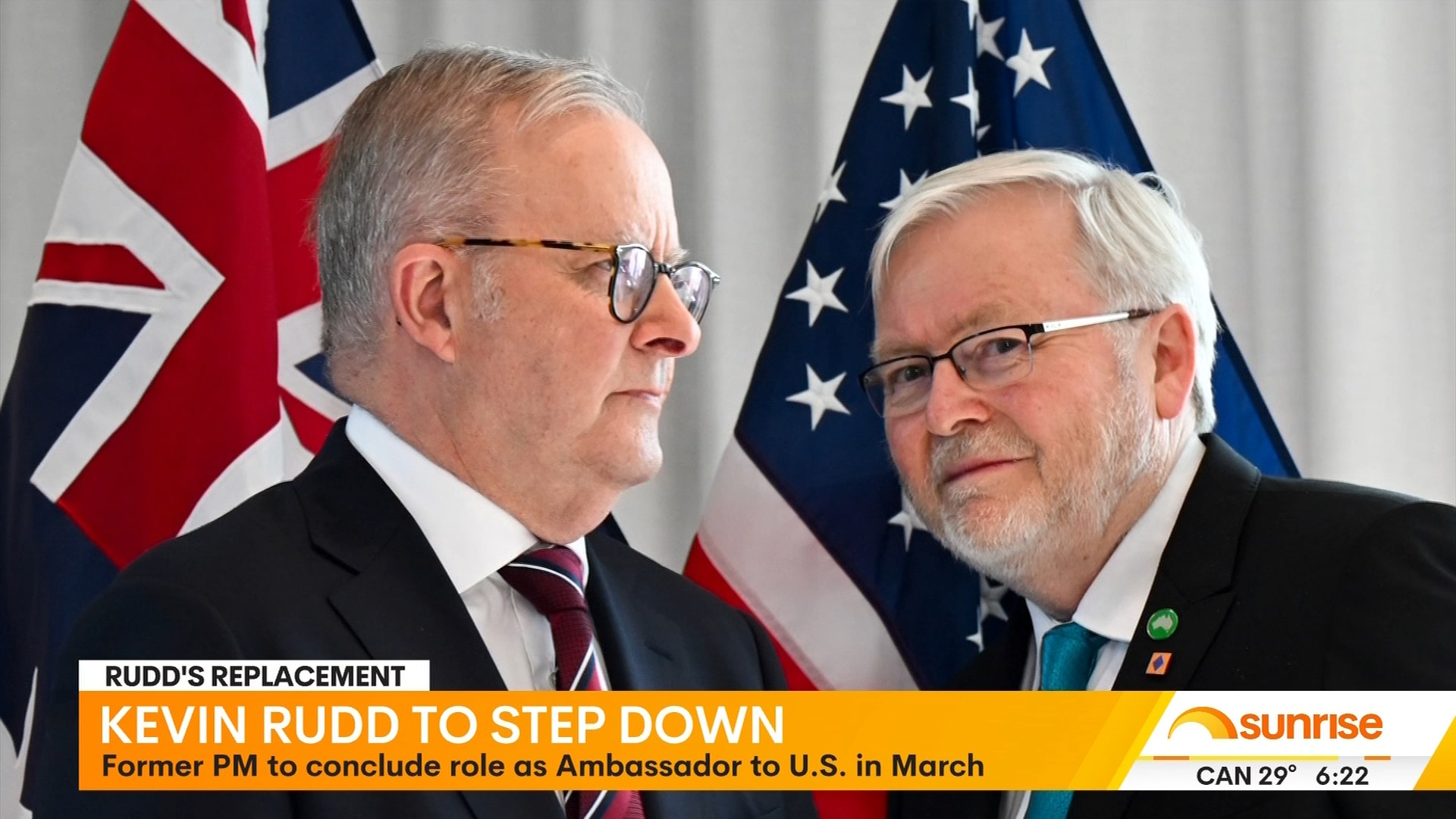 Kevin Rudd has announced he will step down as Australia's ambassador to ...