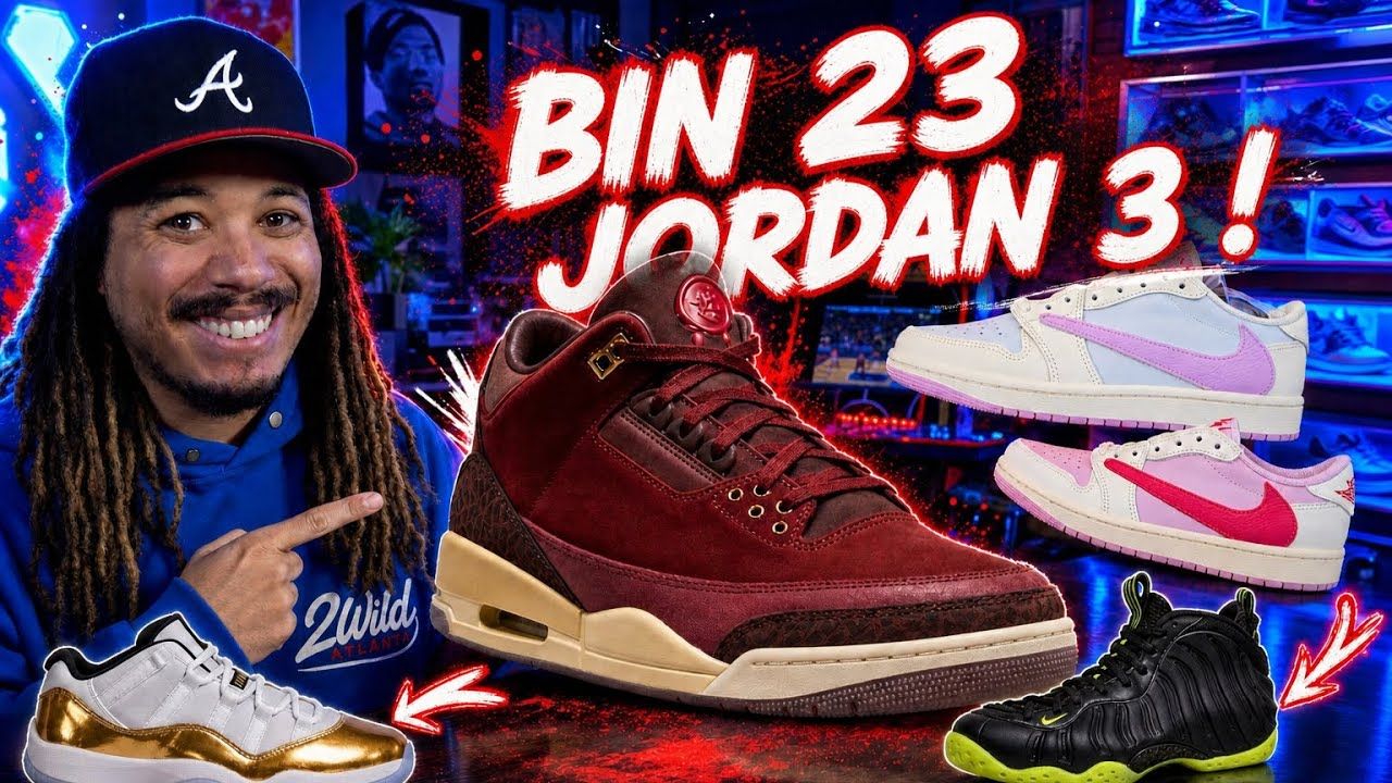 AIR JORDAN 3 BIN 23 IS BACK?? + Travis Scott Pink Pack, Foamposite 