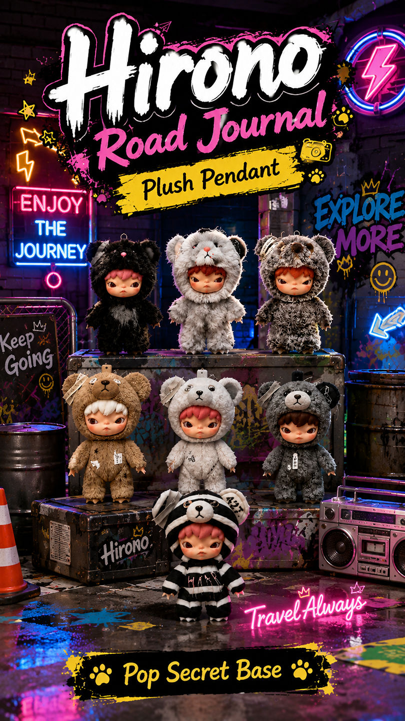 好的 🧸✨ Hirono Road Journal Plush Pendant is ready to join your