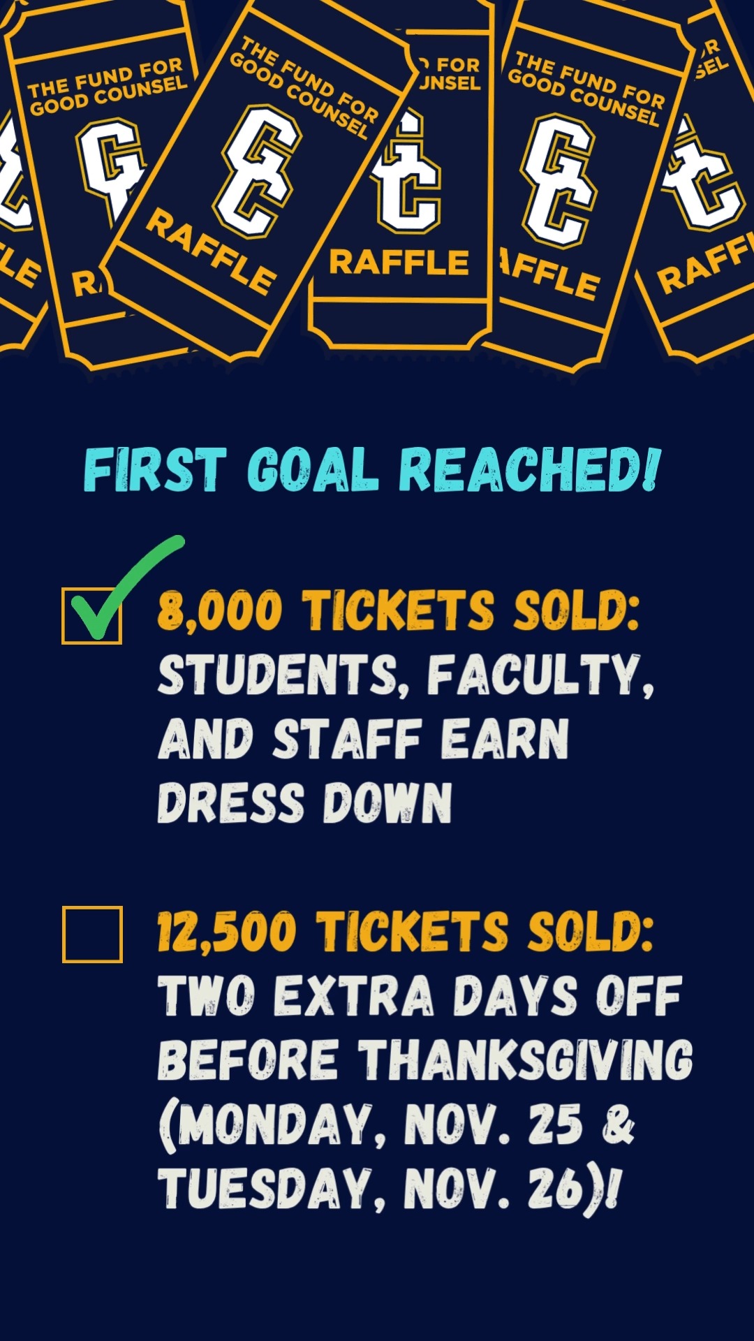 🎉 We reached our first milestone — 8,000 raffle tickets sold! Because ...