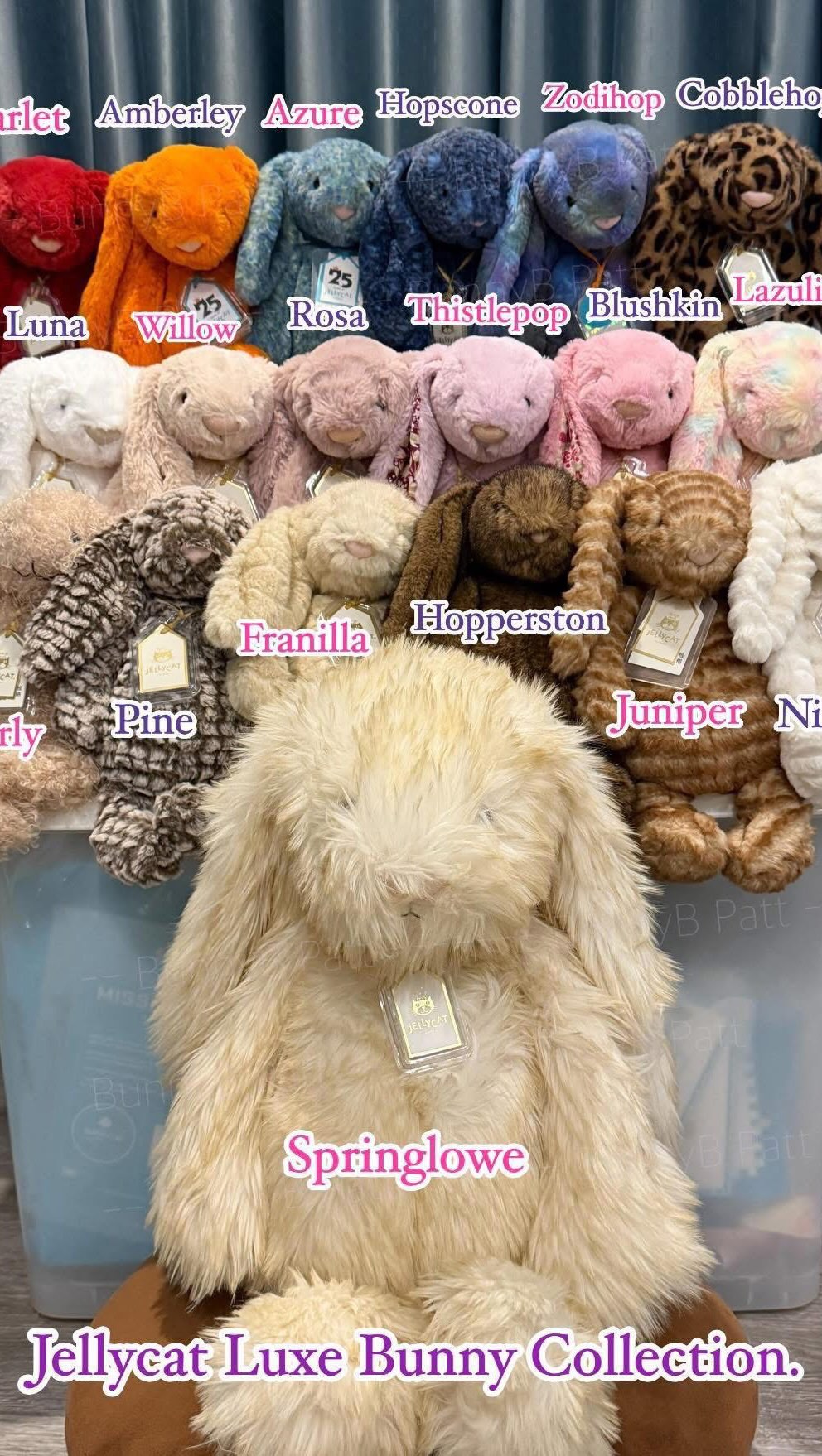 Jellycat Luxes Bunny Collection. #jellycatcollector #jellycatbunny