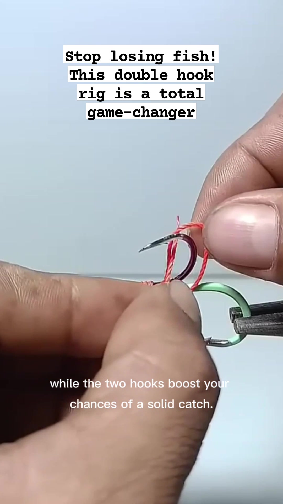 Check out this badass double hook rig – tightly wrapped for maximum ...