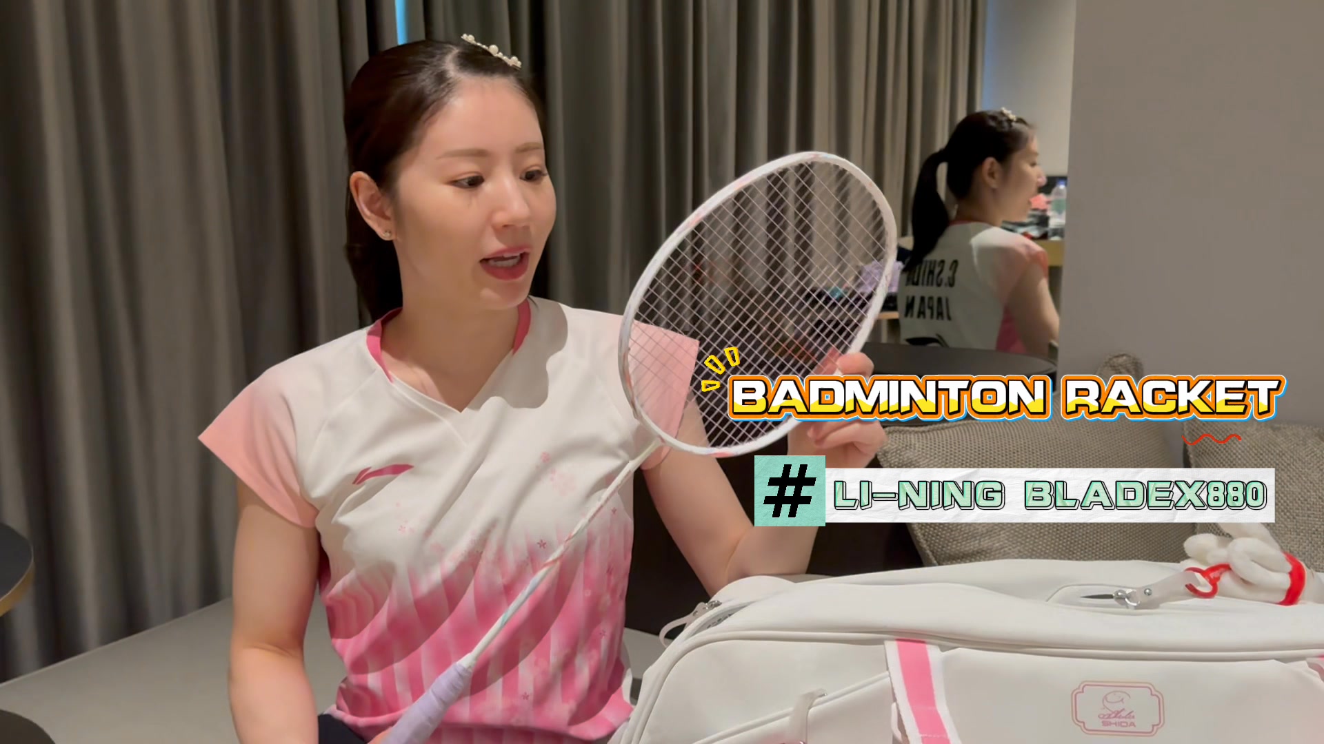 【超希少】LI-NING 志田千陽モデルトーナメントバッグ　ホワイト 志田選手のバッグの中身を大公開！👀🏸】 Li-Ning契約選手・志田千陽