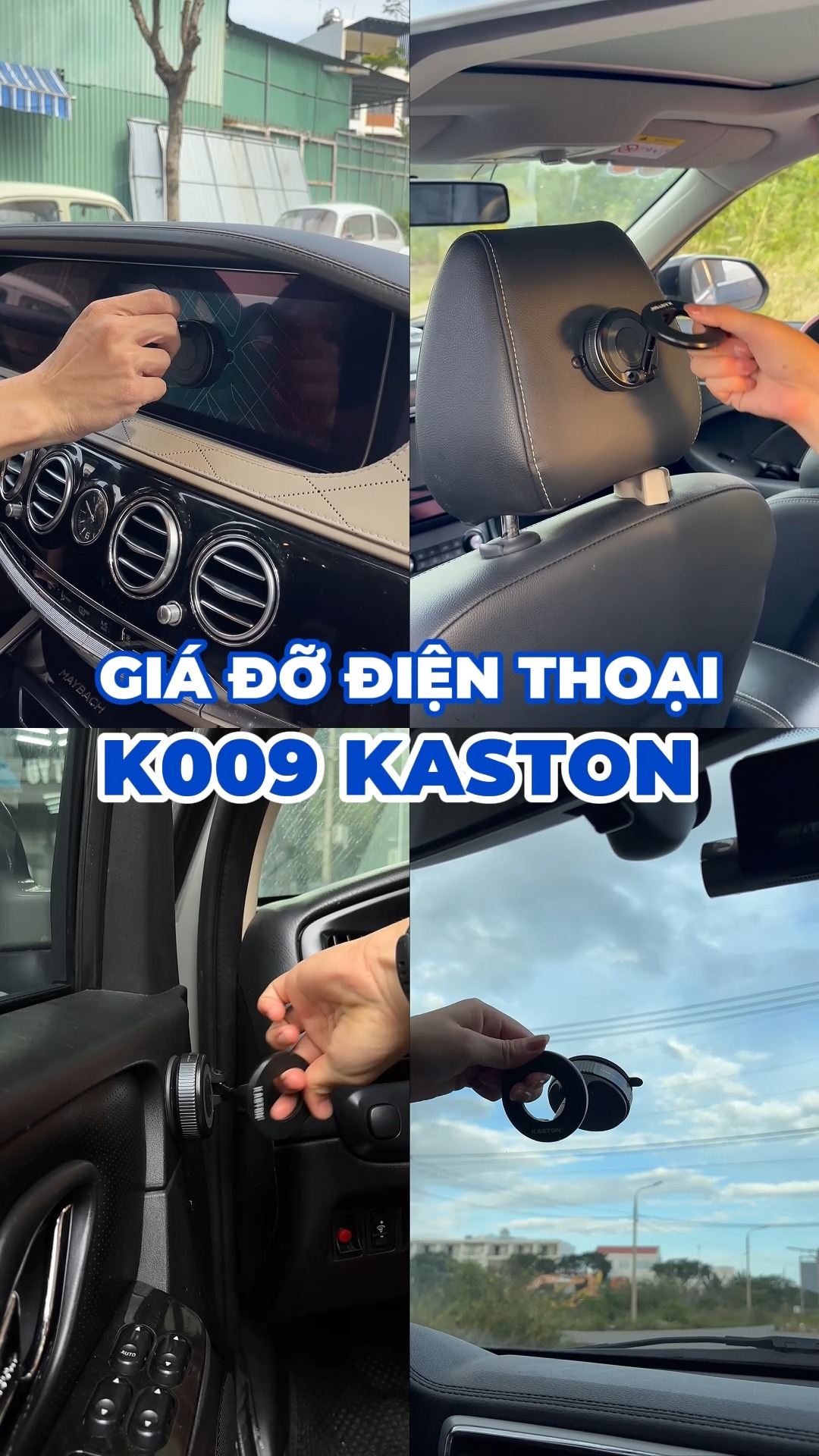 Giá đỡ điện thoại K009 Kaston phù hợp để hít trực tiếp trên taplo da ...