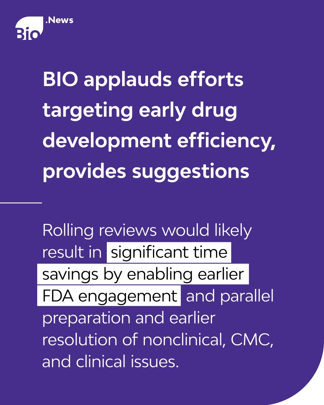 bpc-157 fda ind application BIO commented on FDA's Expedited Pilot Program, backing its rolling review concept but raising concerns that a required third-party research partner could add delays instead of removing them. Rates & Fees -